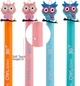 Набор ручек масляных YES Owl Cute Автоматические 0.7 мм Синий 36 шт (412007) (5056137178124) - изображение 3