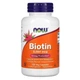 Биотин 5000 мкг Now Foods Biotin витамины для роста волос 120 вегетарианских капсул - изображение 1