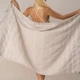 Полотенце пляжное большое 100×180 см турецкое Peshtemal Beige для пляжа моря бассейна бежевое - изображение 5