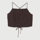 Топ женский H&M 060983443 L Темно-коричневый (2727000010874) - изображение 5