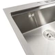 Мийка для кухні PLATINUM з нержавіючої сталі Handmade 600x500мм прямокутна врізна матова 0.8мм із сифоном PLS-A41333 - зображення 4