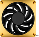 Кулер Alphacool Apex Stealth Metal 120 мм 3000 rpm Gold (LUAC-054) - изображение 2