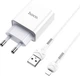 Зарядний пристрій Hoco C81A 2.1A кабель Lightning White (36782) - зображення 3