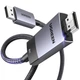 Кабель UGREEN&nbsp;DP115 Перехідник DisplayPort to HDMI 8K HDR, Dolby, HDCP2.3, DSC1.2a, 32.4 Гбіт/с плетений, сумісний з монітором Dell, HP, HDTV, AMD NVIDIA Grey (80395) - зображення 2
