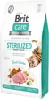 Сухой корм Brit Care Cat GF Sterilized Urinary Health с курицей для здоровья почек и мочевыводящих путей стерилизованных кошек 7 кг (171285) - изображение 1
