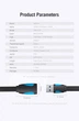 Кабель Vention 1.5м USB 3.0 Подовжувач 5 Гбіт/с USB-A папа на USB-A мама Плоский Адаптер Чорний (VAS-A13-B300) - зображення 9