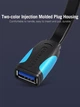Кабель Vention 1.5м USB 3.0 Подовжувач 5 Гбіт/с USB-A папа на USB-A мама Плоский Адаптер Чорний (VAS-A13-B300) - зображення 10