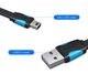 Кабель USB-MiniUSB 2.0 5pin Vention Flat 0.25 m Black (VAS-A14-B025) - зображення 2