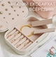 Шкатулка хранения украшений, органайзер для бижутерии, сундук для украшений 16 х 11 х 4.5 см белая ZX-081.white - изображение 2