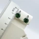 Сережки серебряные с изумруд альпинитом 3,63 г - изображение 5