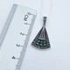 Кулон серебряный с изумрудом и марказитом 2,17 г - изображение 5