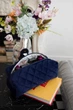 Косметичка MyCream для стайлера Dyson з відділеннями для насадок темно синя з маленькими синіми квітами - зображення 2