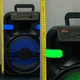 Безпровідна караоке колонка ZQS10102 з двома мікрофонами, Bluetooth акустика 20 Вт, портативна музична система з RGB-підсвічуванням, FM-радіо, USB, TF-картою, TWS, акумулятором 3000 мАг та пультом для вечірок і відпочинку - изображение 8