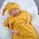 Евро пеленка кокон на молнии и шапка для новорожденных Magbaby Каспер безразмерная Горчичный (103451) - изображение 3