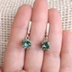 Сережки Hand Made з кристалами Swarovski кольору Erinit спокійний зелений - зображення 2