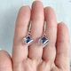 Серьги Hand Made с кубиками хамелеонами Swarovski цвета Crystal AB CAL - изображение 2