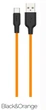 Кабель Hoco X21 Plus (USB to Type-C / 3A) / длина кабеля 1 метр / (black & orange) - изображение 2