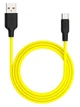 Кабель Hoco X21 Plus (USB to Type-C / 3A) / длина кабеля 1 метр / (black & yellow) - изображение 3