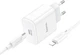 Зарядний пристрій Hoco C76A Pro 30W (PPS, PD3.0, QC3.0) порт TypeC + кабель TypeC-Lightning White (36781) - зображення 3