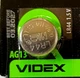 Батарейка алкалінова VIDEX LR44 LR1154 V13GA AG13 G13 RW82 1.55V для кварцового годинника та слухового апарату 1 шт. - зображення 1
