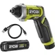 Викрутка акумуляторна Ryobi RSD4-120T 4В USB Lithium акб 1х2А·год 5Нм 200об·хв кейс для зберігання 10 насадок 0.37кг - изображение 2