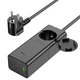 Мережевий фільтр Hoco NS4 1x220V+1хUSB+2хType-C 65W 3A PD/QC 4000W 1.5М електричний подовжувач швидка зарядка для пристроїв Android Iphone Чорний - изображение 1