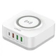 Бездротове зарядне пристрій Ldnio AW004 3хUSB/Type-C QC PD 32W Wireless 15W для смартфонів/навушників Білий - зображення 3