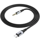 Кабель BOROFONE BL19 AUX Jack 3.5 to Type-C (1M) для Samsung/Xiaomi/Huawei/Meizu Чорний - зображення 3