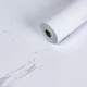 ПВХ плитка в рулоне Белый воздушный Мрамор Рулон 0,6*3m*2мм глянец Белый Под мрамор самоклеющийся ламинат - изображение 1