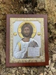 Венчальная пара серебряных икон Спаситель и Богородица (код 004) 27,5*20,6 см - изображение 4