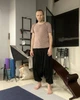 Мужские брюки аладины с мотней черные большие шаровары широкие свободные большие размеры для йоги спорта 2XL - изображение 5