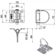 Бортова петля Kartt 60/75 мм TKBH4102 NB PARTS 11006430 - изображение 2