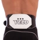 Пояс атлетический кожаный VELO (кожа, ширина-15(см), длина 106 см, размер M, с подкладкой для спины, черный-белый) (VL-8182_M) - изображение 3