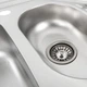 Мойка для кухни PLATINUM из нержавеющей стали 9550D ДЕКОР 950x500мм угловая врезная микротекстура 0.8мм на полторы чаши с сифоном PLS-A639 - изображение 4