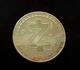 Сувенирная монета Zcash (зеткеш) в пластиковой прозрачной коробке/чехле Золото - изображение 3