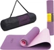 Набор Коврик спортивный Cornix TPE 183 x 61 x 0.6 см для йоги и фитнеса XR-0007 Plum/Rose+Массажный ролик Cornix EVA 45 x 14 см XR-0043 Pink - изображение 1