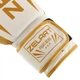 Рукавички боксерські шкіряні Zelart ELITE Pro (розмір 10oz, Білий-золотий) - изображение 3