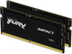 Оперативна пам'ять Kingston Fury SODIMM DDR5-6400 32768MB PC5-51200 (Kit of 2x16384MB) Impact Black (KF564S38IBK2-32) - зображення 1