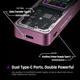 Чехол DOCKCASE Explorer Edition M2 SSD 10s Power Protection, SSD Detection Health Detection, Dual USB-C 3.2 Gen 2 Ports (10Gbps) поддерживает NVMe SSD до 4 ТБ - розовый - изображение 5