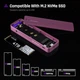Чехол DOCKCASE Explorer Edition M2 SSD 10s Power Protection, SSD Detection Health Detection, Dual USB-C 3.2 Gen 2 Ports (10Gbps) поддерживает NVMe SSD до 4 ТБ - розовый - изображение 7