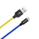Дата кабель USB 2.0 AM to Micro 5P 1.0m National ColorWay (CW-CBUM052-BLY) - изображение 2