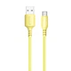 Дата кабель USB 2.0 AM to USB-C 1.0m soft silicone yellow ColorWay (CW-CBUC043-Y) - изображение 1
