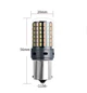 Дневные ходовые огни с функцией поворота 1156 PY21W BAU15S 120smd 3014 ДХО Белый Желтый со смещенным цоколем (91182/1156) - изображение 4