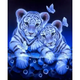 Алмазная мозаика на подрамнике картина стразами 40х50 см DIY Тигрята (SGLE 71181 - F) - изображение 1