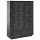 Шкаф распашной трехдверный с 4 выдвижными ящиками 1500x2100x500 Бетон темный (mk-6-bm) - изображение 1