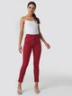 Джинсы Skinny женские NA-KD 1100-000066-0004 36 Красные (7325940752813) - изображение 3
