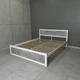 Кровать двуспальная с ламелями MebliRoMax Loft 160х200 Индастриал/Белый (000082915) - изображение 2