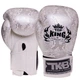 Перчатки боксерские кожаные TOP KING Super Snake TKBGSS-02 (размер 8 oz, Белый-серебряный) - изображение 1
