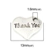 Подвеска Finding Кулон сердце благодарочка Thank You Античное серебро 11 мм x 13 мм - изображение 2