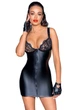 Сукня під латекс Noir Handmade F254 Powerwetlook mini-dress Чорне L - зображення 1